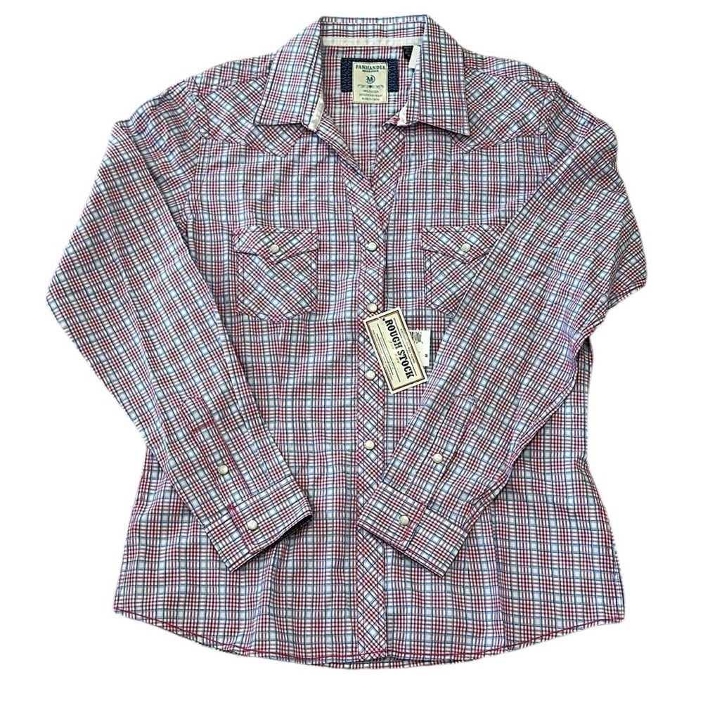 Panhandle Slim Rough Stock Western Long Sleeve Snap Closure